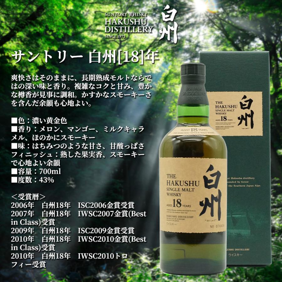 SUNTORY（サントリー） 【正規品 箱入 旧ラベル】サントリー 白州 18