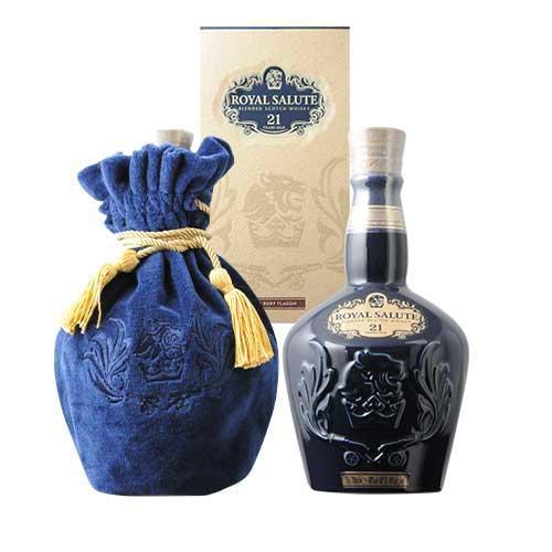 ロイヤル サルート21年（化粧箱付き） ウィスキー エメラルド700ml×3本