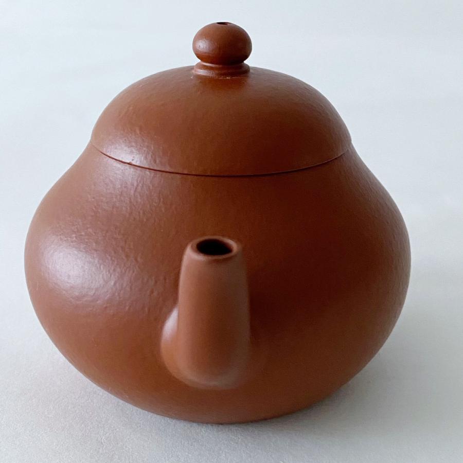 受注生産 宜興 紫砂壷 朱泥 梨壷 150ml 茶壺 蓋碗 急須 煎茶道具 箱付