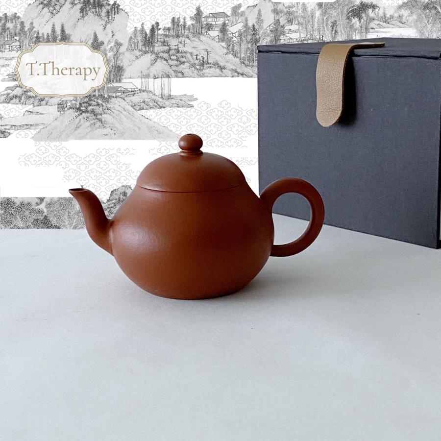受注生産 宜興 紫砂壷 朱泥 梨壷 150ml 茶壺 蓋碗 急須 煎茶道具 箱付