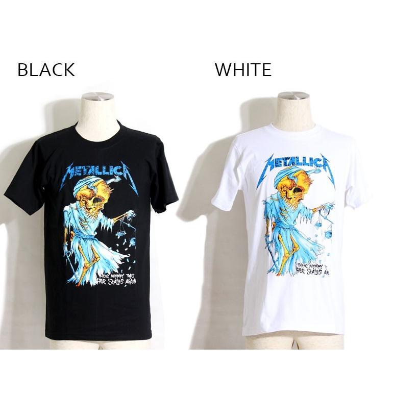 ロックtシャツ バンドTシャツ パンク Metallica メタリカ どくろの天秤
