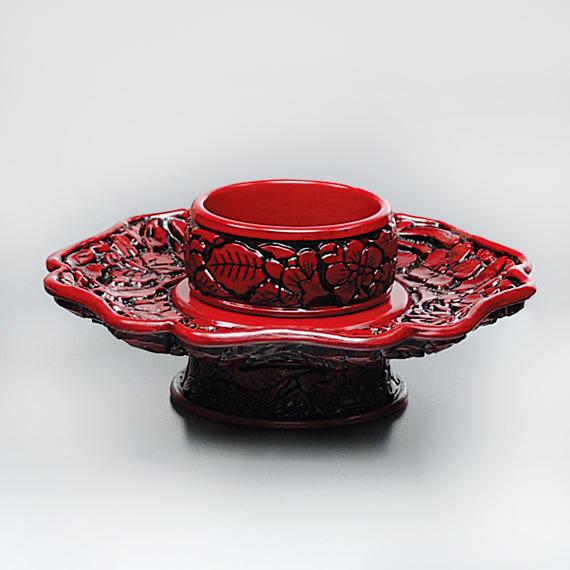 茶道具 / 天目台 倶利 (堆朱) : ティーフォーユー香月園ヤフー店