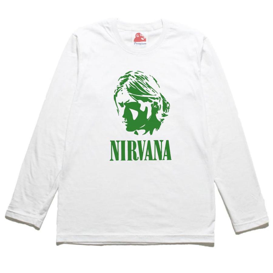 音楽 バンド カートコバーン NIRVANA 長袖 ロングスリーブ Tシャツ 白
