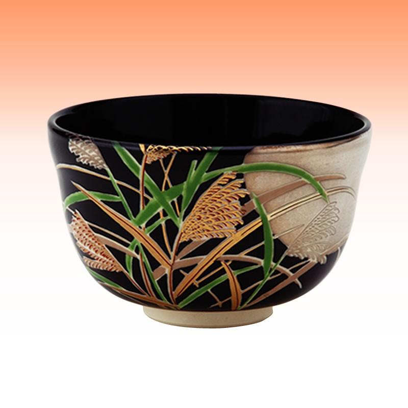 茶碗 黒仁清 武蔵野 宮地英香作 （化粧箱） : お茶道具東玉堂 ヤフー店