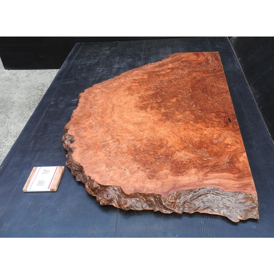 花梨 カリン 一枚板 半円 テーブル 220〜590×40×1000mm 送料無料