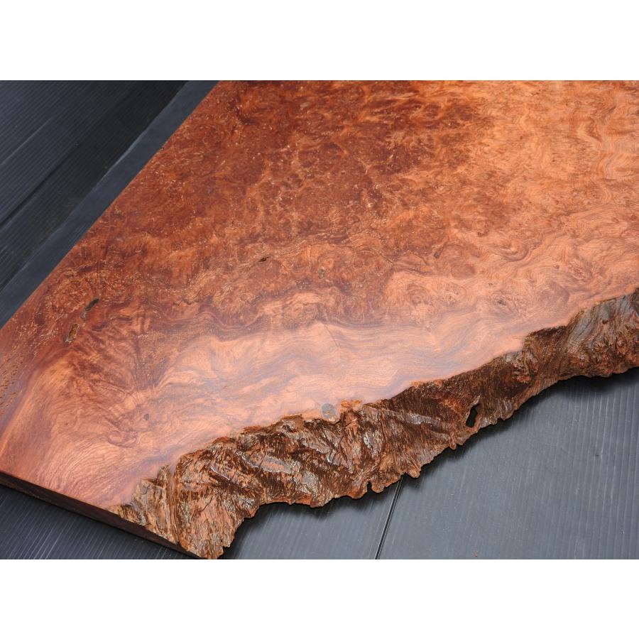 花梨 カリン 一枚板 半円 テーブル 220〜590×40×1000mm 送料無料