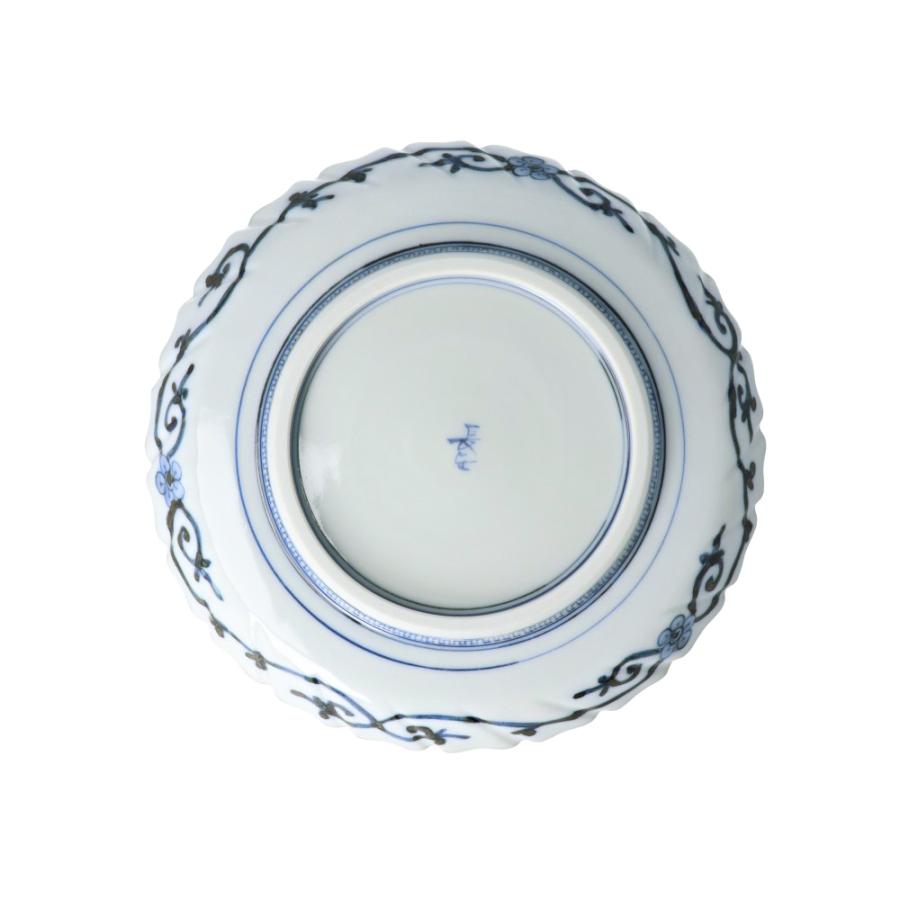 藍古九谷 如意雲に柘榴の図 六寸皿 藍古九谷 如意雲に柘榴の図 六寸皿