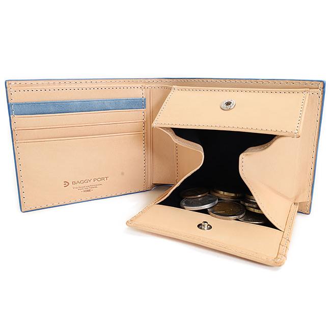 BAGGY PORT（バギーポート） 藍染め ペイズリー 札入れ 折り財布 BAGGY