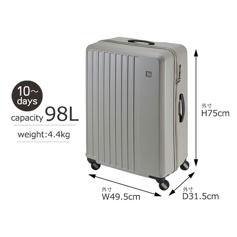 極美品】エンドー車輪（FREQUENTER）89Lキャリーケース｜極美品