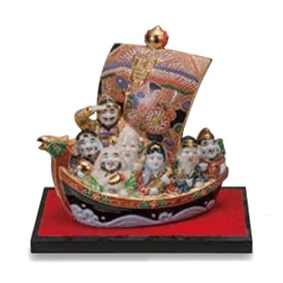 九谷焼 縁起物 6号七福神宝船・盛 商売繁盛 招福 金運 幸運 吉祥