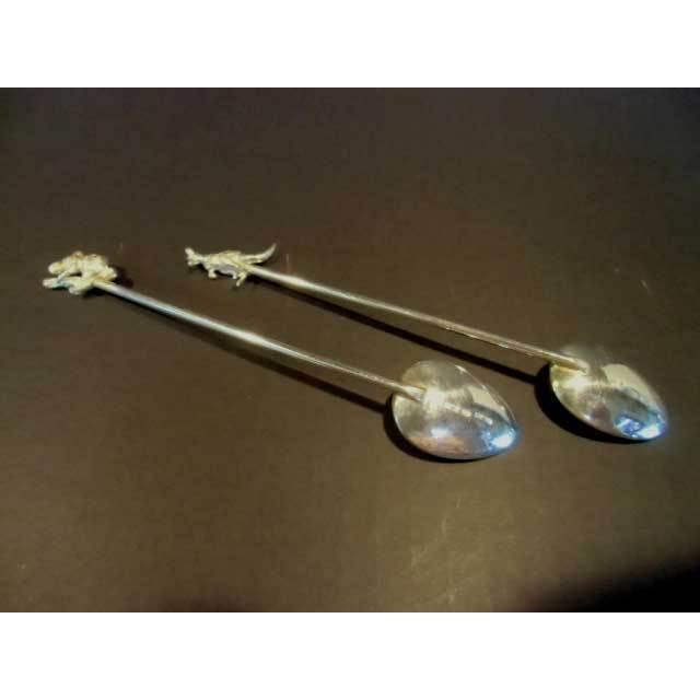 送料無料 ◇ 金属工芸 銀製品 ティースプーン 2本セット コアラ