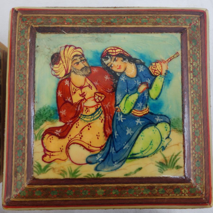 送料無料/未使用 ◇ ペルシャ 伝統工芸 ハータムカーリー/象嵌細工