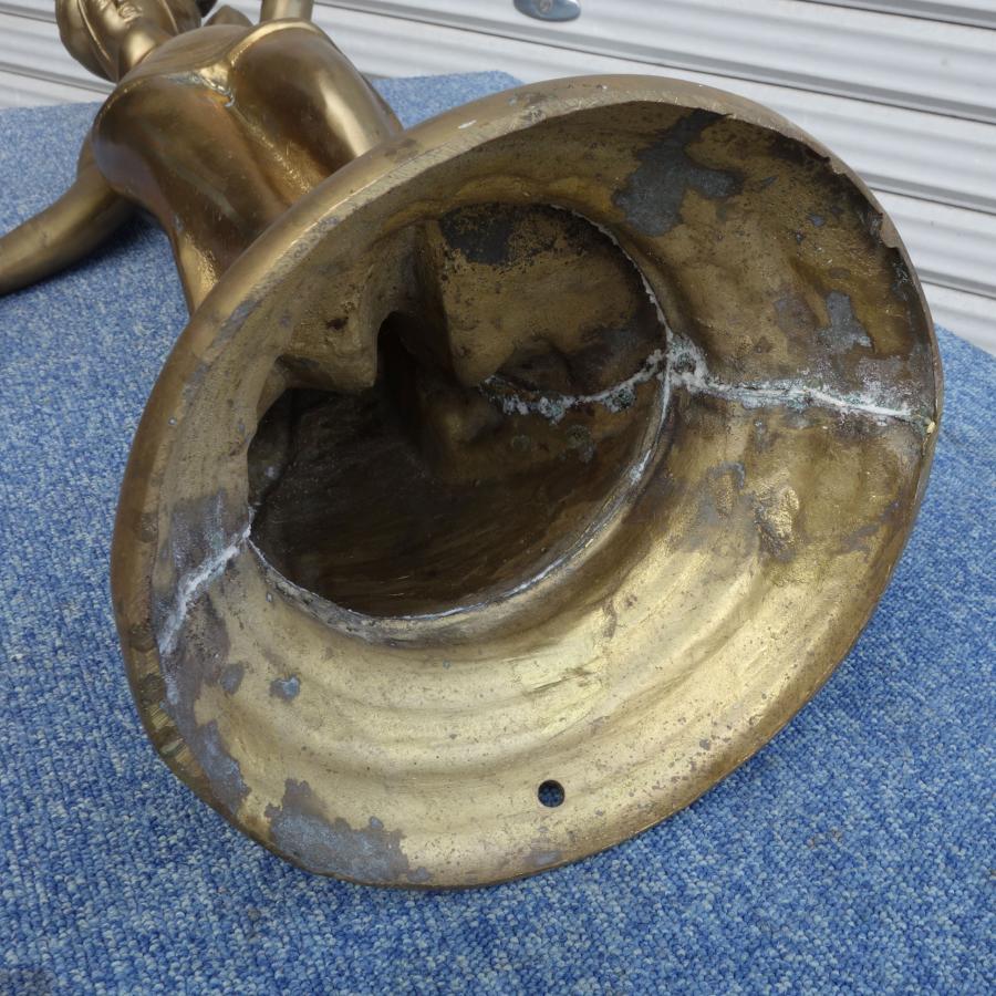 送料無料 ◇ 金属製 アンティーク調 ブロンズ像 壺を持つ女性 【A