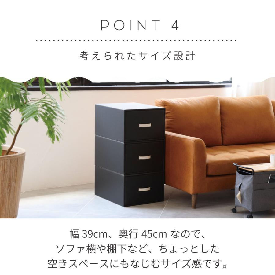 収納ボックス CRAFT クローゼット用 引き出し 10個組 ブラック 黒