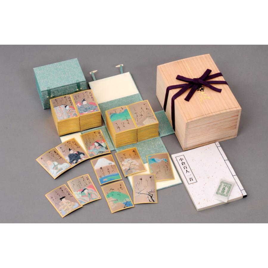 大石天狗堂 百人一首 光琳かるた 完全復刻版 金箔紙仕上げ : トイズ