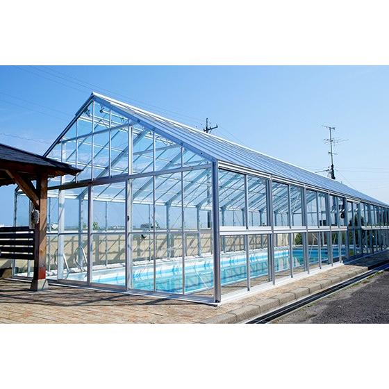 アルミ温室/2段サッシタイプ（K-7タイプ：間口5600×奥行12858×棟高