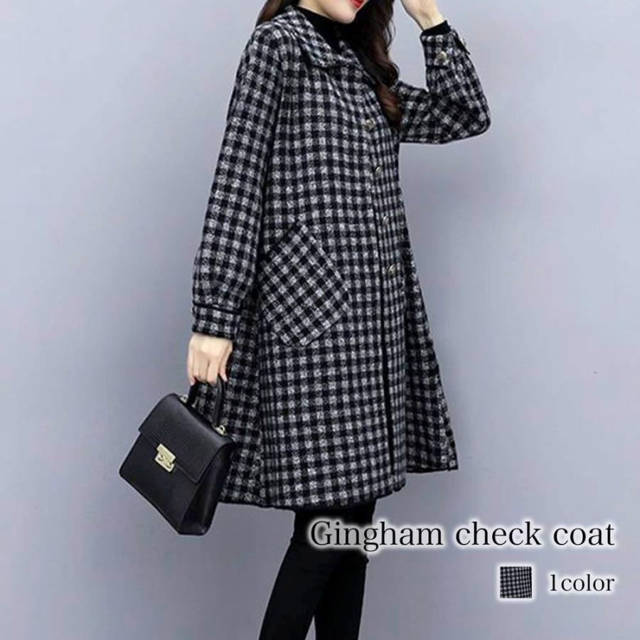 PEPLUM ヨシキヒシヌマ黒白ギンガムチェックコート
