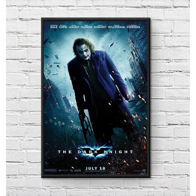 ダークナイト 映画ポスター ジョーカー US版 黒フレーム付き A3サイズ
