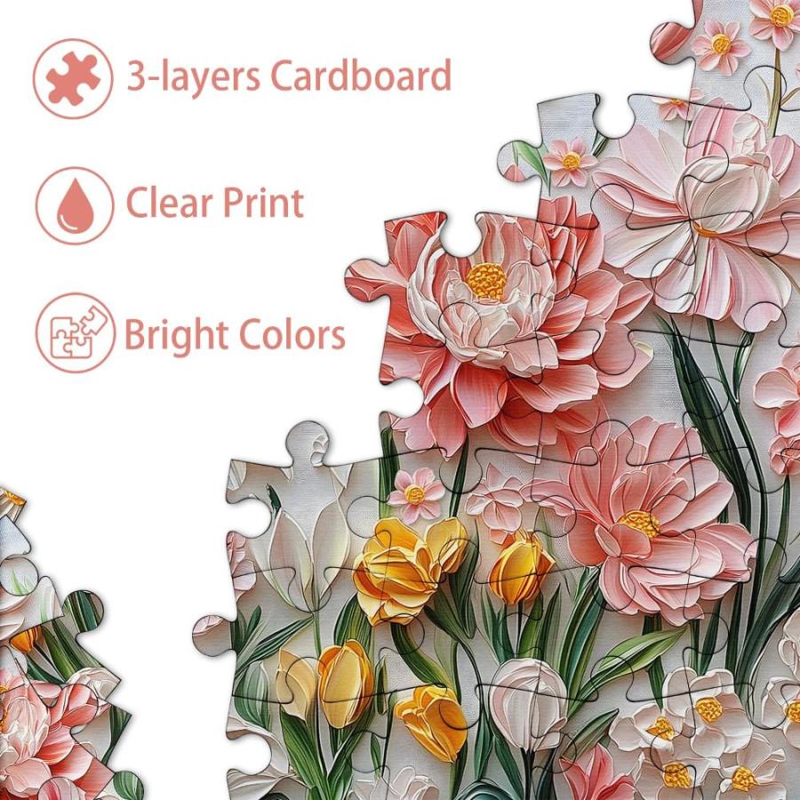 PICKFORU 春の花パズル 大人用 1000ピース ワイルドフラワー ガーデン