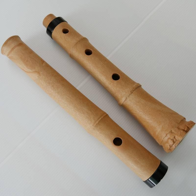 プラスチック尺八 しゃくはち 悠 曲管 節あり 継ぎ手あり 1尺8寸管