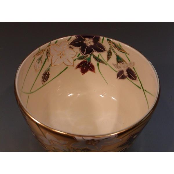 茶道具・抹茶茶碗 】茶碗 金地 桔梗（ききょう）、 京焼 伝統工芸士