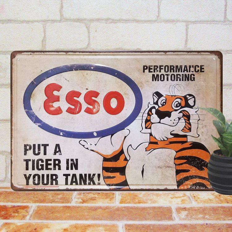 ビンテージ木製看板 ESSOBOY検）アドバタイジング企業販促ガレージ