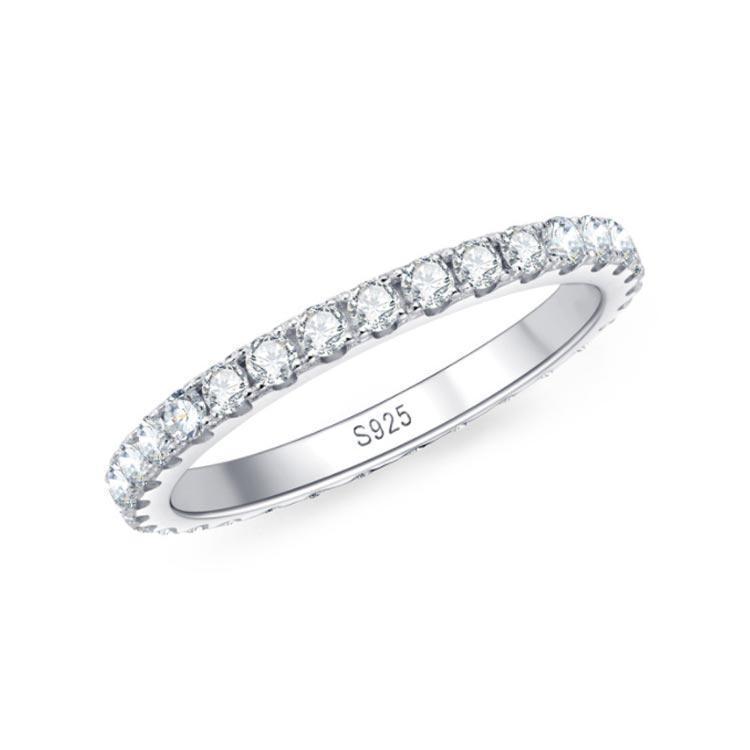 モアサナイト リング フル エタニティ エタニティリング 指輪 ピンキー