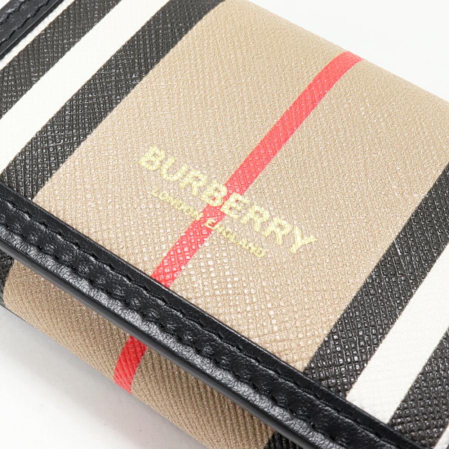 バーバリー 三つ折り財布(小銭入れあり) アイコンストライプ ミニ