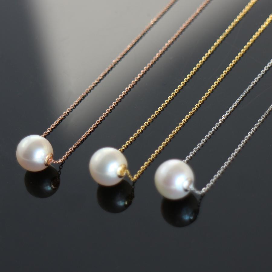 パール ネックレス 一粒【淡水真珠専門店 25％OFF】18金 一粒 本真珠