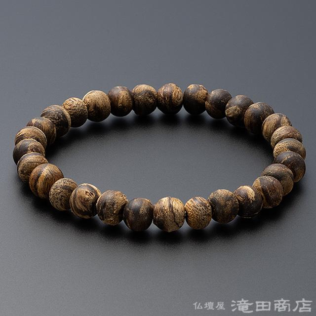 仏壇屋 滝田商店 腕輪念珠 数珠 ブレスレット 極上 伽羅（きゃら） 8mm