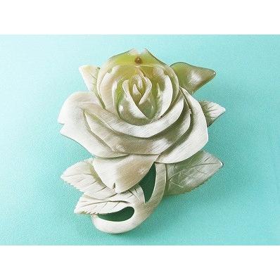 ヴィンテージ 水牛 薔薇 カメオブローチ ヴィンテージブローチ 水牛