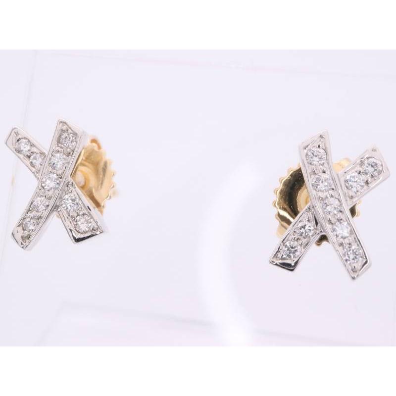 TIFFANY&Co.（ティファニー） 美品 ダイヤ キス ピアス プラチナ 750