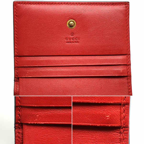 GUCCI（グッチ） チェリー 二つ折りコンパクト財布 476050・1177 GG