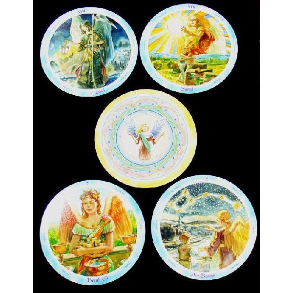 正規品・直輸入】 円形 丸型タロットカード シャイニング エンジェル