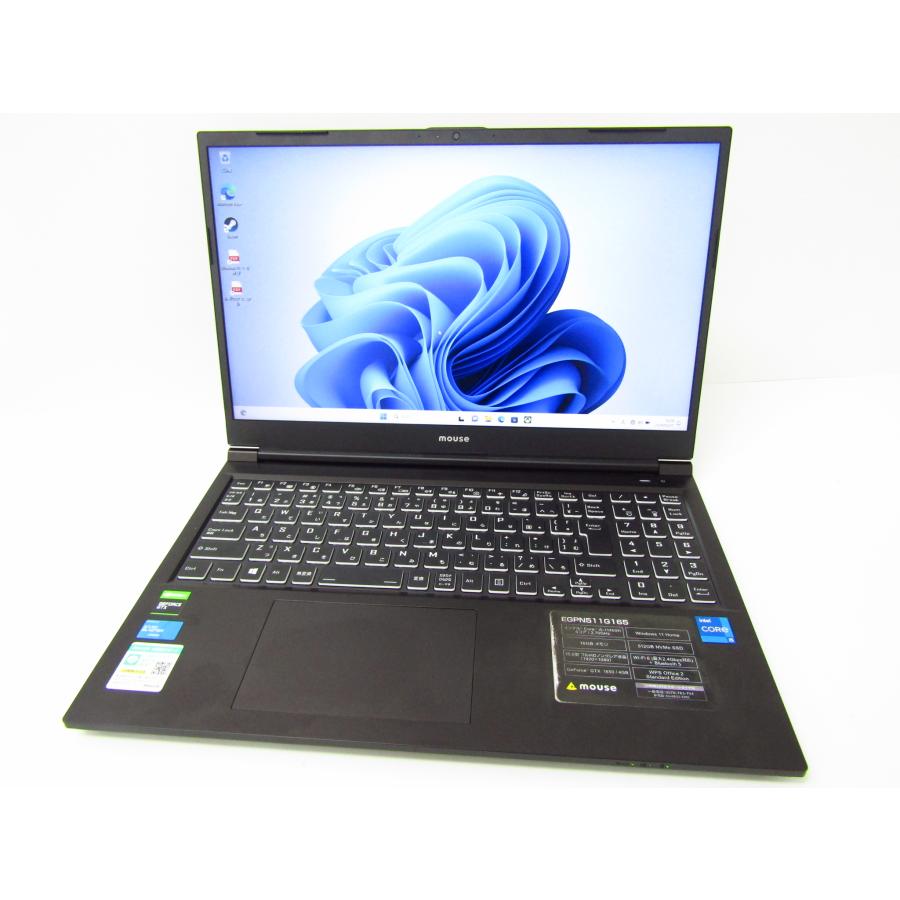 mouse G-Tune EGPN511G165 15インチ Core i5 11400H 16GB SSD:512GB