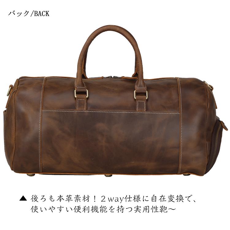 TIDING 本革 ボストンバッグ メンズ 大容量 旅行バッグ 靴収納可