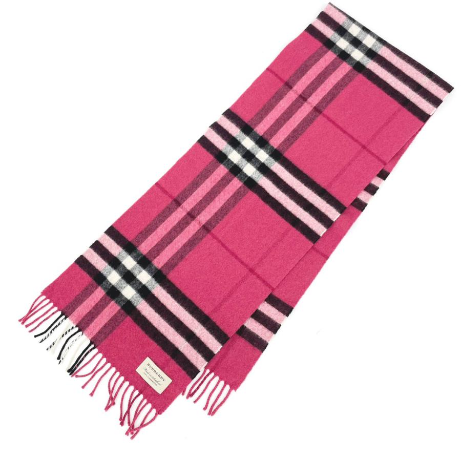 BURBERRY バーバリー カシミヤ マフラー チェック ピンク BURBERRY