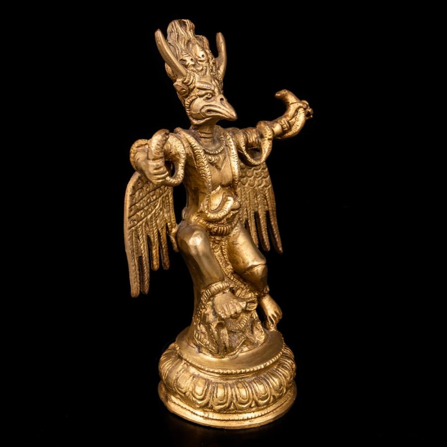 送料無料 ガルーダ ブラス製 ヒンドゥー 神様像 霊鳥ガルーダ像 美しい