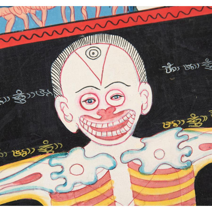 送料無料 タンカ 仏画 マンダラ チベット 〔一点物〕タンカ : インド