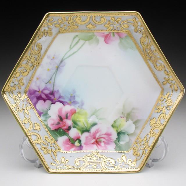 期間限定最終処分特価オールドノリタケメープル裏印変形ボール 金点