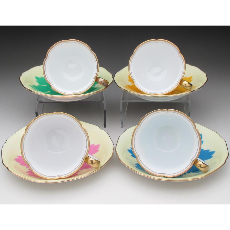 ノリタケ オールドノリタケ 金彩花文 カップ＆ソーサー 4色セット