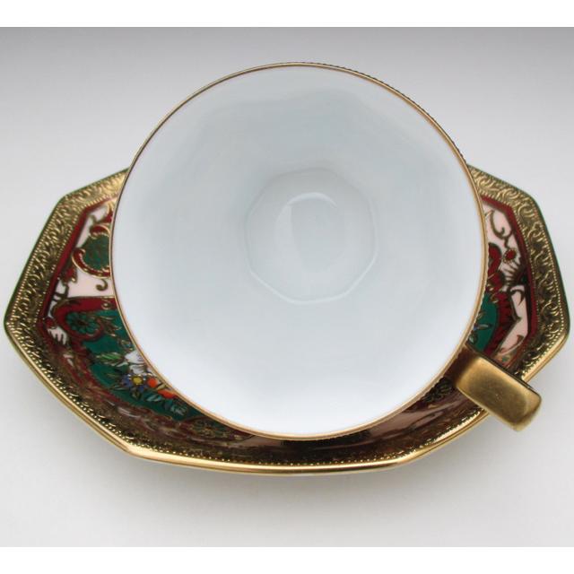 オールドニッポン ティーカップ ソーサー トリオ アールヌーボー 金