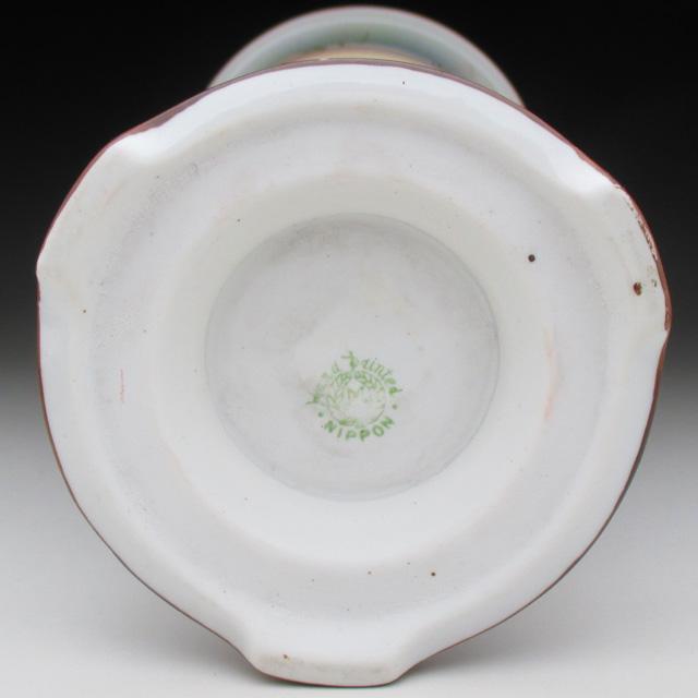 ノリタケ オールドノリタケ 夕焼湖畔風景絵 花瓶 27cm : アンティーク