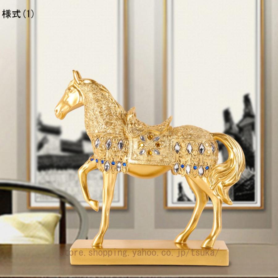 玄関 風水グッズ 置物 オブジェ 動物 馬 彫刻 デコレーション 開運