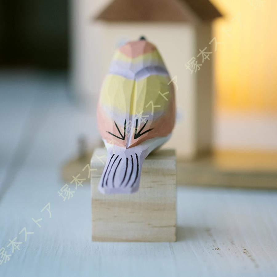 鳥の彫刻 木製 オシャレ 北欧風 置物 バード トリ 木製鳥 木製オブジェ