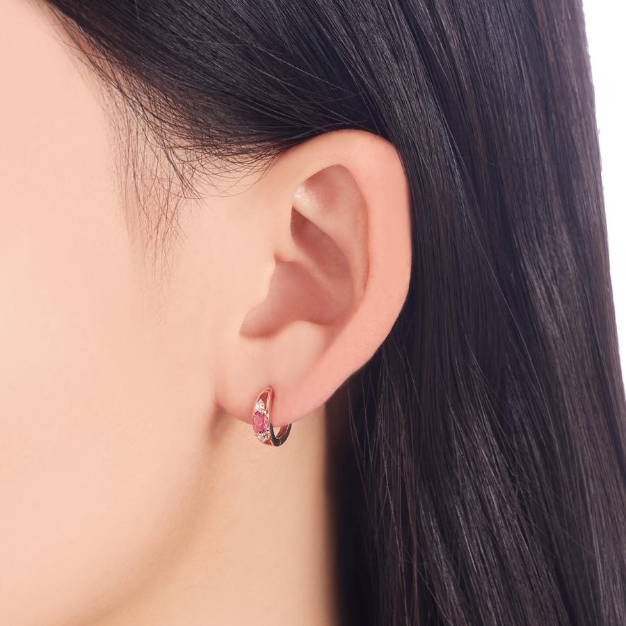 ジュエリーツツミ K10ピンクゴールドピンクトルマリンピアス