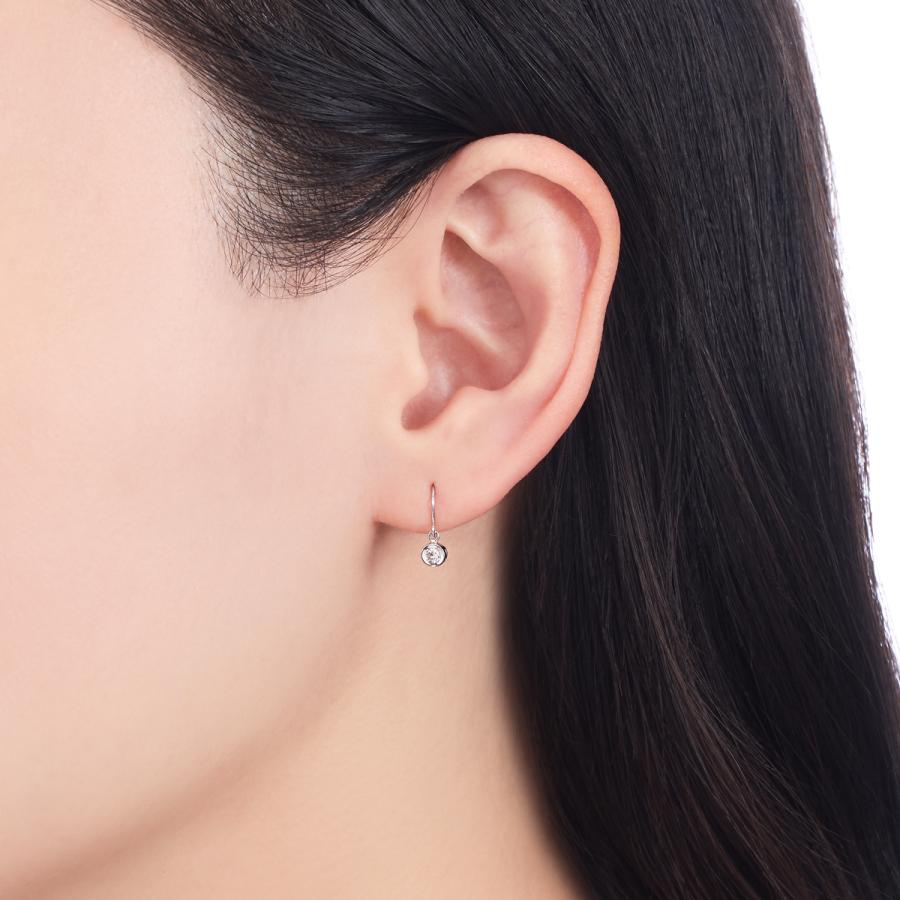 ジュエリーツツミ K10ホワイトゴールドダイヤモンドピアス