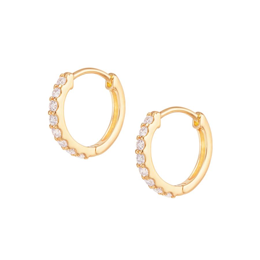 ジュエリーツツミ K18イエローゴールドダイヤモンドピアス