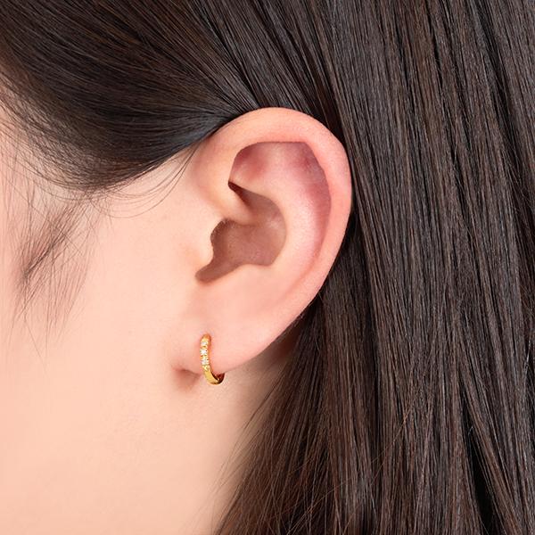 値下げ【美品】TSUTSUMI K18イエローゴールドダイヤモンドピアス K18