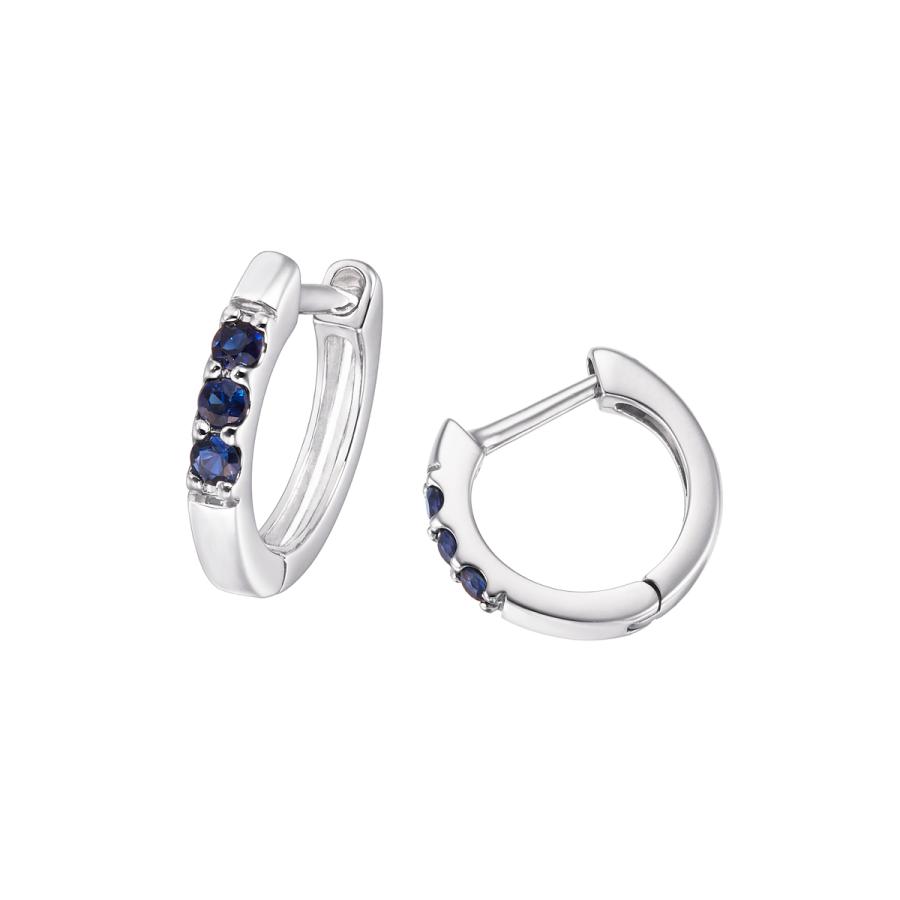 ジュエリーツツミ K10ホワイトゴールドサファイアピアス : ジュエリー